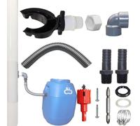 Kit de raccordement de citerne, système de récupération de pluie | Kit de dérivation de tonneau de pluie efficace pour la collecte d'eau de pluie à partir du déviateur d'eau de pluie, système de