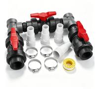 Kit de raccordement de dérivation pour pompe à chaleur de piscine - Système de chauffage solaire - Noir