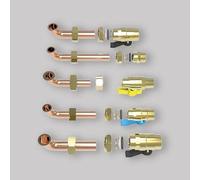 Kit de raccordement hydraulique avec robinets pour chaudière à condensation Ferroli à 5 tubes