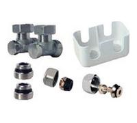 KIT DE RACCORDEMENT MURAL 6 TROUS POUR RADIATEUR CHAUFFAGE CENTRAL A EAU