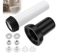 Kit de raccordement mural pour WC compatible avec Geberit 152.426.46.1, DN 90/110, kit de vidange mural avec anneaux d'étanchéité et capuchons, joint en polyéthylène de 180 mm, raccourcissable