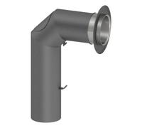Kit de raccordement poêle à bois, sortie au-dessus - gris - Tecnovis TEC-Stahl 150 mm