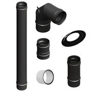 Kit de raccordement poêle à granulés, sortie au-dessus 80 mm - Tecnovis TEC-Pellet