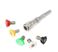 Kit de raccordement pour nettoyeur haute pression avec tige d'extension et mécanisme de connexion rapide pour une utilisation efficace avec les modèles à gaz et électriques (set1)