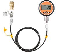 Kit de raccordement pour test de pression hydraulique numérique, manomètre de pression 700 bars avec 1 jauge, 1 raccord de test, 1 raccord rapide et 1 tuyau pour excavatrices et engins de chantier