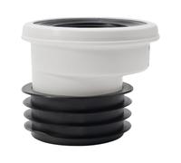 Kit de raccordement WC fabriqué en PVC, design droit ou excentrique, performance d'étanchéité, connexion sans couture, noir et blanc, 1 pièce (5 cm)