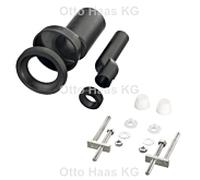 Kit de raccordement WC mural HAAS PE 3282 DN 90/110, 180 mm, étagé, soudable, noir