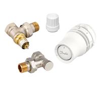 Kit de radiateur avec tête thermostatique et vanne Danfoss angle DN 15