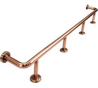 Kit de rail de pied de bar, support mural de 3,28 à 5 m pour comptoir de cuisine, finition argentée durable, idéal pour les cafés et les bureaux de réception
