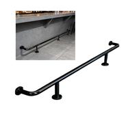 Kit de rail de pied de barre en acier inoxydable avec supports et embouts pour îlot de cuisine, restaurant, pub, usage commercial