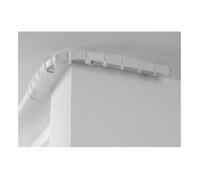 Kit de rail flexible incurvé en PVC de 2 mètres pour baies vitrées et balcons, rail coudable en forme de U comprenant poulies et s