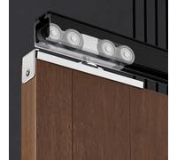 Kit de Rail Personnalisable pour Porte coulissante à galandage, système de Porte de Grange en Aluminium à Montage supérieur de 5,4 m (17,7 pi) pour Usage résidentiel et Commercial - Finition