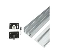Kit de Rail Triple pour Porte coulissante - Quincaillerie de Remplacement pour Portes de Grange et Portes vitrées de 160 cm avec roulettes silencieuses pour Un Fonctionnement en Douceur - Id