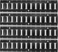 Kit de rails d'arrimage E-Track, lot de 4 rails E-Track de 0,6 m, 20 pièces, comprenant 2 sangles à cliquet, 4 joints toriques, 4 attaches avec anneau en D, 2 fentes simples et 8 embouts, adapté aux g