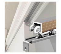 Kit de rails de porte coulissante robuste - Système de rail en aluminium durable pour portes simples/doubles de poche, installation facile, fonctionnement fluide, idéal pour la maison