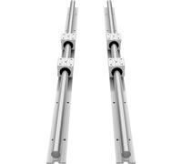 Kit de rails linéaires, SBR25, 2 pièces de rails de guidage linéaire de 1 200 mm (47,24 pouces) et 4 pièces de blocs coulissants à roulements, arbre entièrement soutenu, pour machines de découpe, de m