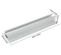 Kit de rails miniatures pour panneaux solaires - Support de toit - 10 pièces - Aluminium AL6005-T5 - 40 patins en caoutchouc - Largeur de rainure : 3,4 cm - Argent