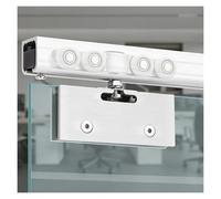 Kit de Rails pour Porte coulissante escamotable de Bureau Commercial, quincaillerie pour Porte coulissante avec 2 Supports à 8 Roues et plaques de Montage, Rails pour Porte de Placard (Noir,