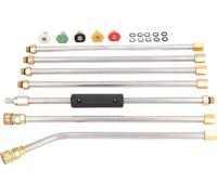 Kit de rallonge de nettoyeur haute pression, outil de nettoyage de gouttières 4000 PSI avec 5 embouts de buse pour voitures