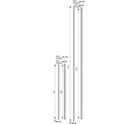 Kit de rallonge pour serrure antipanique, haut et bas, pour porte hauteur 3m max, blanc - THIRARD