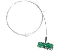 Kit de Ramonage Cheminée - Hérisson Synthétique 15 cm avec Canne Flexible 5 m - Brosse pour Conduit INOX et Céramique