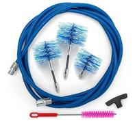 Kit de ramonage poêle à granulés Conduit de fumée 80 + 100 + 120 mm Longueur 3 m 2 hérissons articulés + 1 Standard