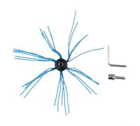 Kit de Ramonage Poêle à Pellets avec Tête de Brosse Nylon - Nettoyage Conduit pour fumée Flexible pour Cheminée Granulés Hérisson 80mm