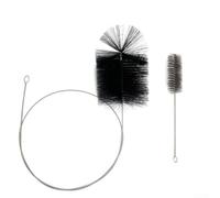 Kit de Ramonage pour cheminée 10M avec Brosse Nylon 80mm et 100mm pour Poêle à Pellets - Sonde Flexible Nettoyage Conduits(300 * 40mm)