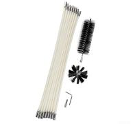 Kit de ramonage rotatif en nylon pour enlever la suie - Tige flexible pour poêle - Brosse à bois - Outil de nettoyage de foyer - Extension de 60 cm