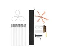 Kit de Ramonage SucceBuy Extensible 2 Têtes de Brosse Cannes Flexibles 10 m Nylon AT10