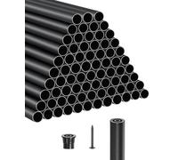 Kit de rampe d'escalier, 101 pièces, aluminium, noir, forme ronde