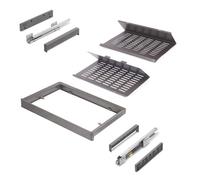 Kit de range-chaussures extractible pour armoire Quartz - titane - largeur 900 mm EMUCA