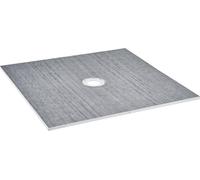 Kit de rebord de douche, kit de receveur de douche 1828 x 1828 mm avec drain central de 160 mm, kits d'installation de douche légers en EPS avec 2 tissus imperméables, barres de pente pour receveur de
