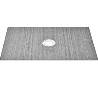 Kit de rebords de douche SucceBuy, receveur de douche 1219 x 1828 mm avec écoulement central de 160 mm, kit d'installation EPS léger avec 2 chiffons étanches, barres de pente pour une utilisation dans