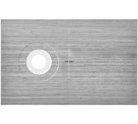 Kit de rebords de douche SucceBuy, receveur de douche de 1524 x 965 mm avec évacuation décalée de 160 mm, kit d'installation EPS léger avec 2 chiffons étanches et des barres de pente, idéal pour les s