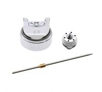 Kit de rechange de buse de 1,4 mm/1,7 mm/2,0 mm pour pistolet pulvérisateur HVLP - Capuchon à air en acier inoxydable et buse pour pistolets de pulvérisation H-827 et pistolets de pulvérisation