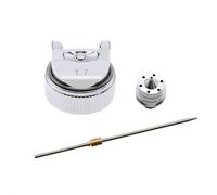 Kit de rechange de buse de 1,4 mm/1,7 mm/2,0 mm pour pistolet pulvérisateur HVLP - Capuchon à air en acier inoxydable et buse pour pistolets de pulvérisation H-827 et pistolets de pulvérisation
