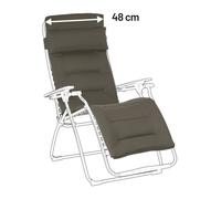 Kit De Rechange Fauteuil Relax Transat Jardin - Chaise Longue : 48 Cm - Rsx/futura - Aircomfort® - Marron Taupe - Lafuma Mobilier
