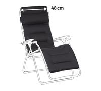 Kit De Rechange Fauteuil Relax Transat Jardin - Chaise Longue : 48 Cm - Rsx/futura - Aircomfort® - Noir Acier - Lafuma Mobilier