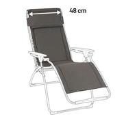 Kit De Rechange Fauteuil Relax Transat Jardin - Chaise Longue : 48 Cm - Rsx/futura - Polycoton - Gris Ardoise - Lafuma Mobilier