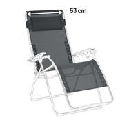 Kit De Rechange Fauteuil Relax Transat Jardin - Chaise Longue Xl : 53 Cm - Rsx Xl/futura Xl - Batyline® Duo - Gris Obsidian - Lafuma Mobilier