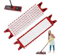 Kit de rechange pour balai à franges - Accessoire chiffon microfibre - XL (51 x 14 cm) - Rouge