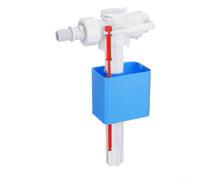 Kit de rechange pour flotteur de toilettes, valve de remplissage à entrée latérale avec niveau d'eau réglable, design de recharge silencieux, connecteur G1/2 et adaptateur G7/8 pour toilettes doubles