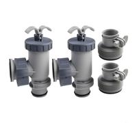 Kit de rechange pour valve à piston de piscine Intex Type B 25009 10747 avec adaptateurs de tuyau de 3,2 à 3,8 cm Compatible avec les pompes filtrantes de 1500 2500 4000 GPH