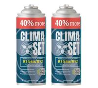 Kit de recharge de climatisation - CLIMASET - R134a XL - 2x 626g - Gaz réfrigérant - Recharge facile