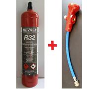 Kit de recharge de gaz réfrigérant - R32 - Bouteille 780 g - Manomètre - Raccord rapide