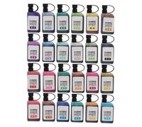 Kit de recharge d'encre 24 pièces, kit de rechange de marqueurs colorés et résistants à l'eau avec flacons transparents pour