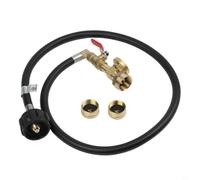 Kit de recharge pour réservoir de propane avec soupape de commande | Corps en laiton massif, tuyau flexible de 0,9 m, surveillance de la pression en temps réel, processus de remplissage sûr