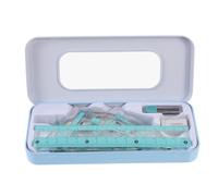 Kit de Règle Triangulaire Multifonction pour Dessin, Rose | Plastique et Fer, Chiffres Clairs, Surface Lisse, Léger, pour Artistes et Designers, Usage Bureau