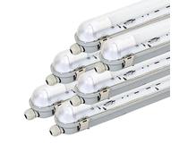 Kit de Réglette LED IP65 + Tube Néon LED 120cm T8 18W - Pack de 6 / Blanc Neutre 4000K - 5500K